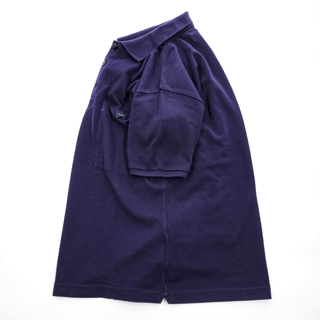 Nigel Cabourn 日本製 ポロシャツ M ネイビー 鹿の子 リボン付き 胸ポケット 8030021611