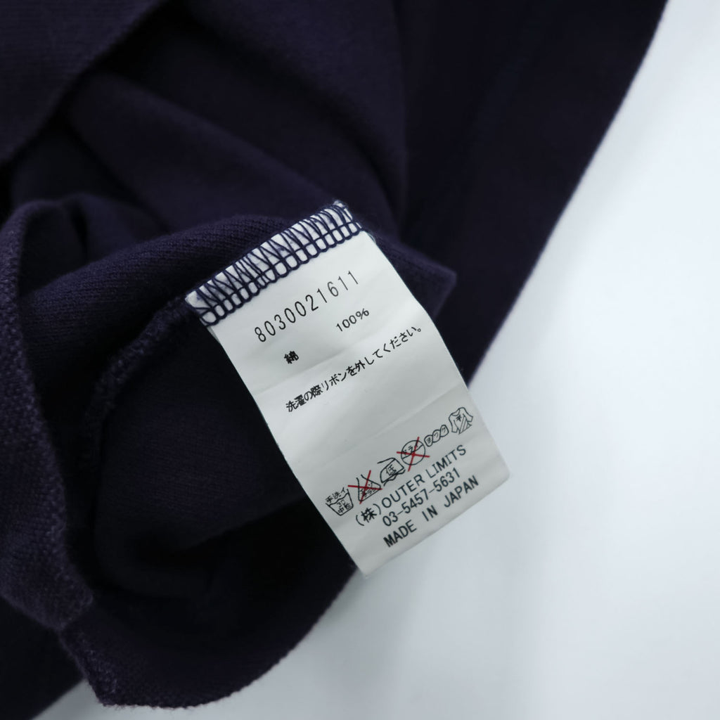 Nigel Cabourn 日本製 ポロシャツ M ネイビー 鹿の子 リボン付き 胸ポケット 8030021611