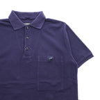 Nigel Cabourn 日本製 ポロシャツ M ネイビー 鹿の子 リボン付き 胸ポケット 8030021611