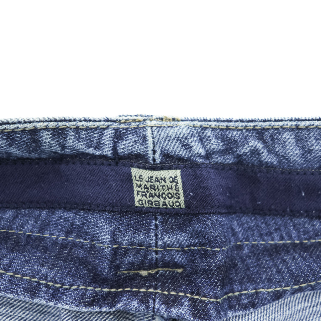 MARITHE + FRANCOIS GIRBAUD 90年代 デニムショーツ ショートパンツ ハーフパンツ L インディゴ ブルー デニム ワイド シャトルパンツ