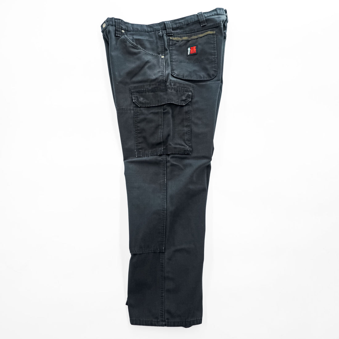 Wrangler カーゴ ワークパンツ L ブラック リップストップ RIGGS WORKWEAR ダブルニー 103W060BL