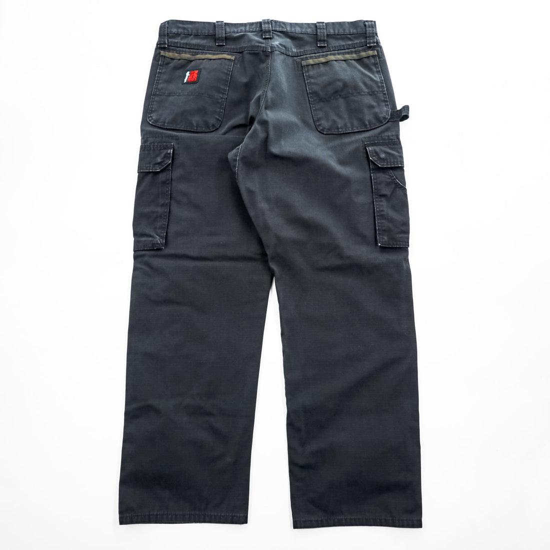 Wrangler カーゴ ワークパンツ L ブラック リップストップ RIGGS WORKWEAR ダブルニー 103W060BL