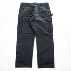 Wrangler カーゴ ワークパンツ L ブラック リップストップ RIGGS WORKWEAR ダブルニー 103W060BL