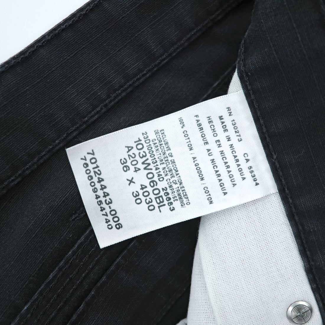 Wrangler カーゴ ワークパンツ L ブラック リップストップ RIGGS WORKWEAR ダブルニー 103W060BL
