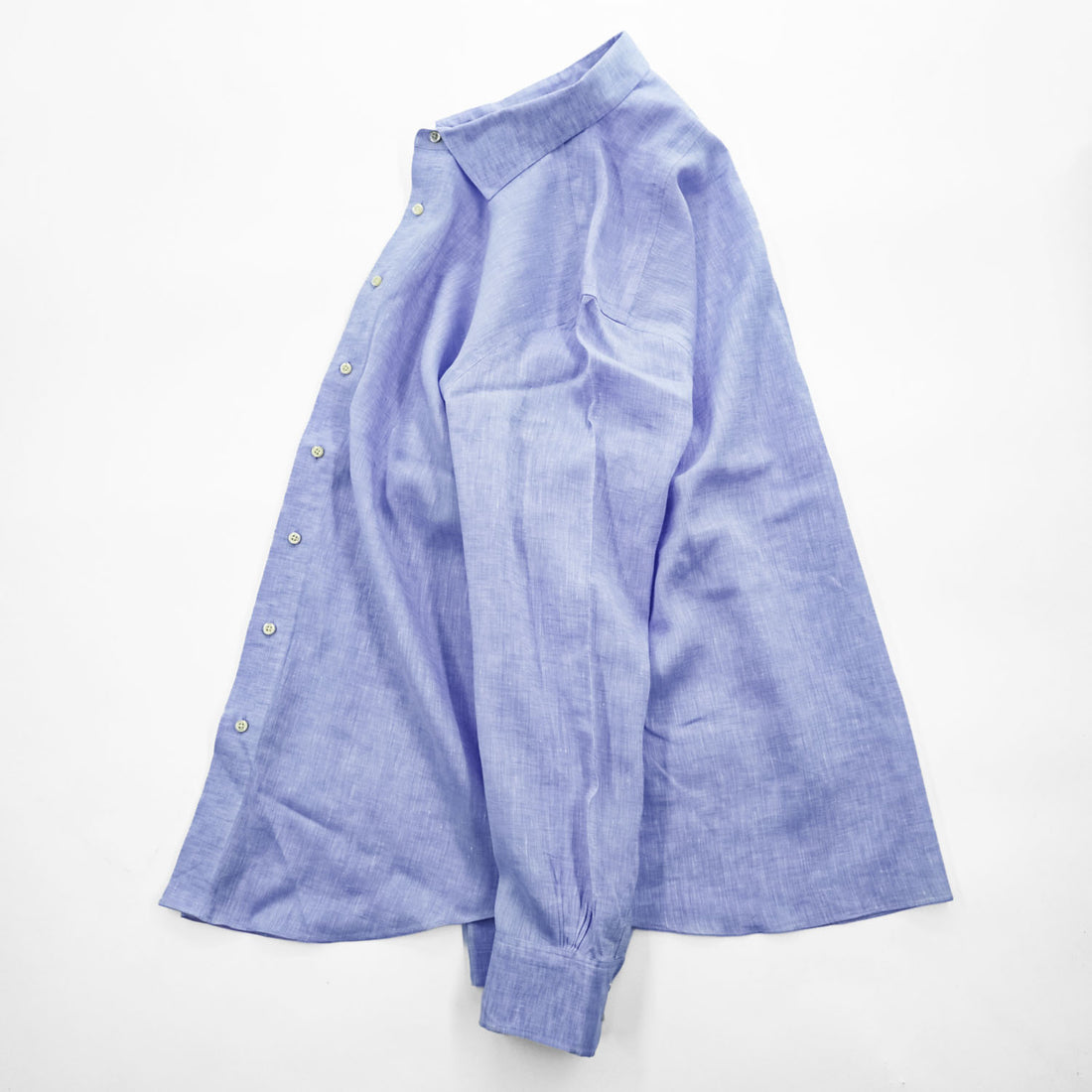 Brooks Brothers リネン100% 長袖シャツ XL ブルー LUXURY SHIRT 麻 THOMAS MASON