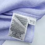 Brooks Brothers リネン100% 長袖シャツ XL ブルー LUXURY SHIRT 麻 THOMAS MASON