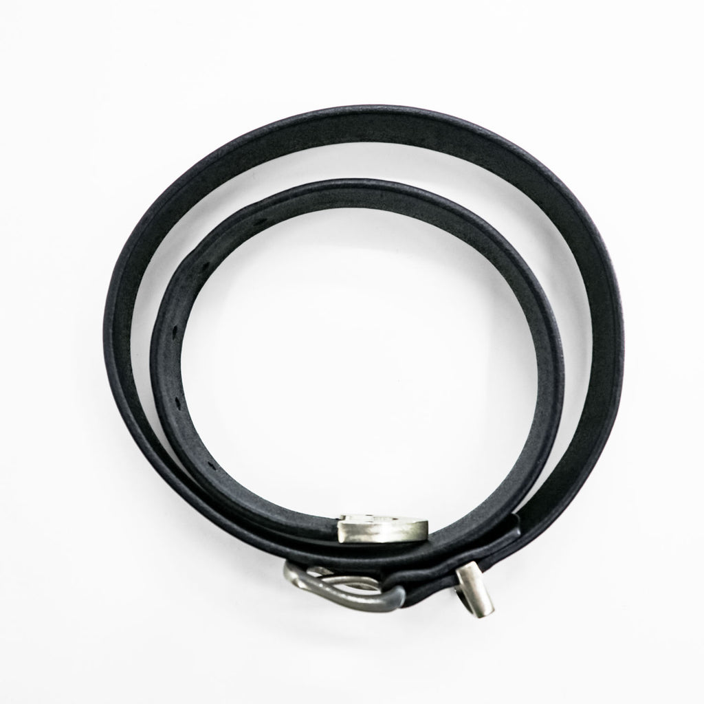 TORY LEATHER 米国製 ウエスタン ブライドルレザー ベルト ブラック シルバー 彫刻 デザイン バックル 2919 USA製