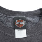 HARLEY DAVIDSON クルーネックスウェット トレーナー L グレー 裏起毛 5546