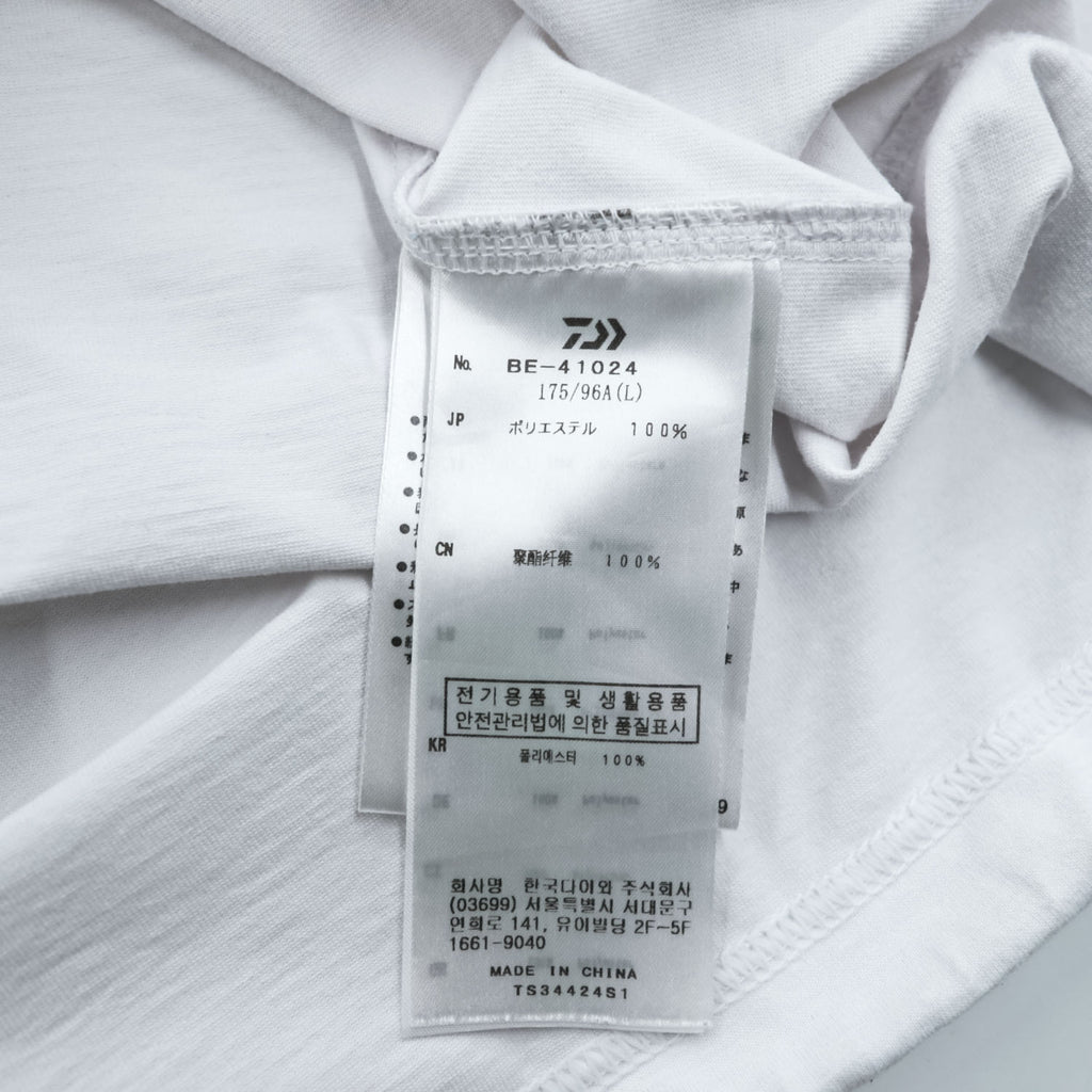 DAIWA PIER39 テックドローストリング Tシャツ TECH DRAWSTRING S/S TEE L ホワイト ドローコード BE-41024