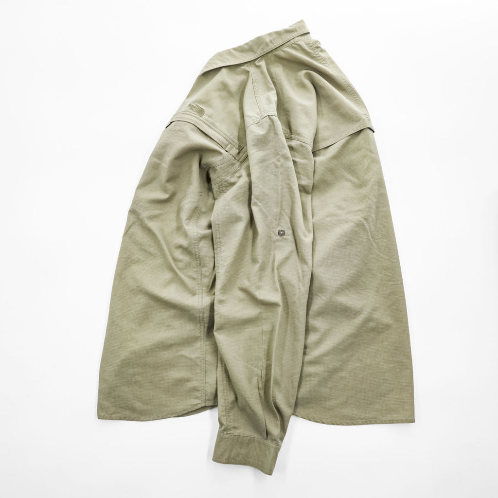 THE NORTH FACE A5シリーズ リップストップ 長袖シャツ L ベージュ メッシュ A5 Series AH5N