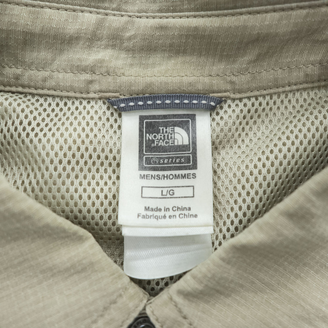 THE NORTH FACE A5シリーズ リップストップ 長袖シャツ L ベージュ メッシュ A5 Series AH5N