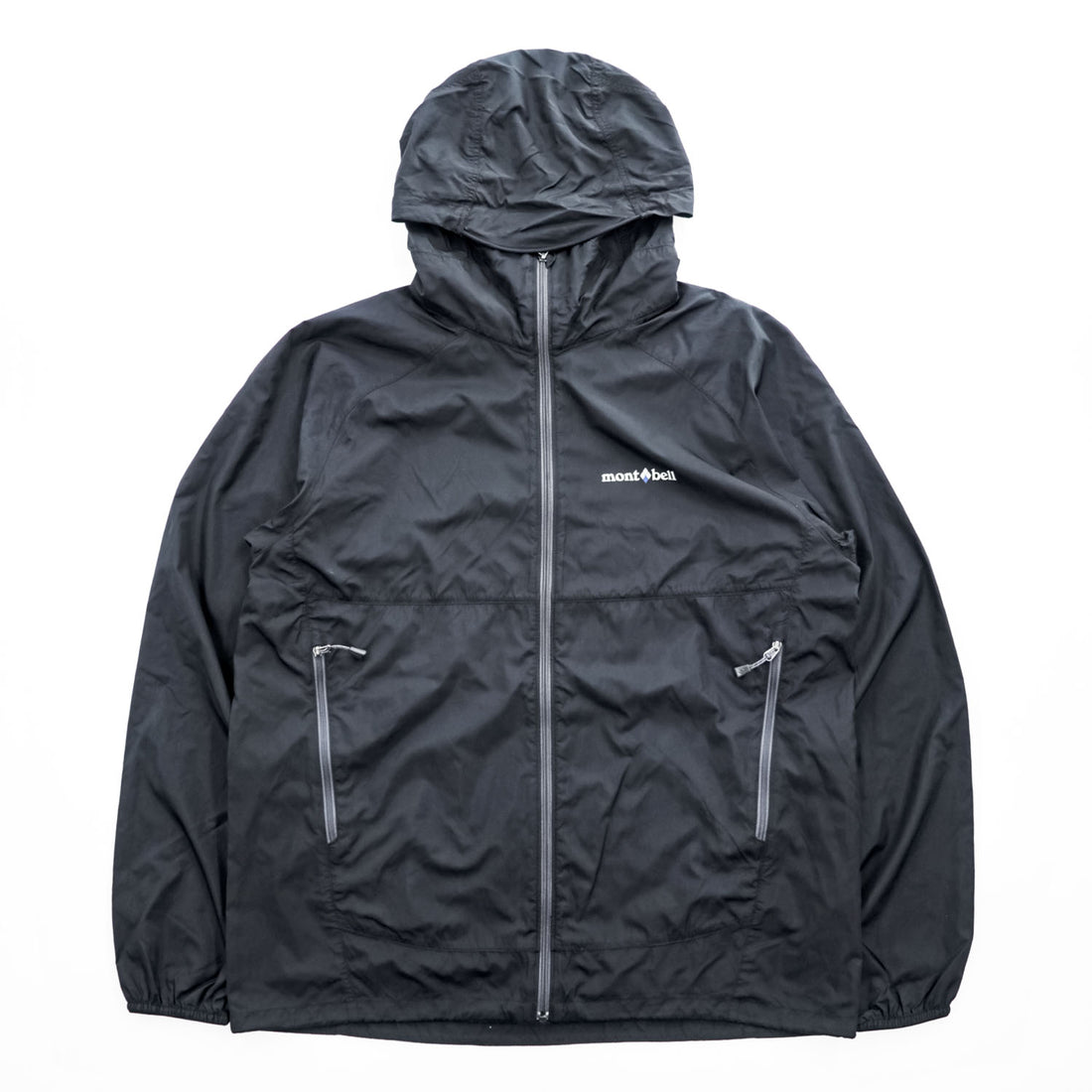 Mont-bell Mountain Parka Shell Rain Jacket, Size M, Black, Drawstring, Item Number 1103242
