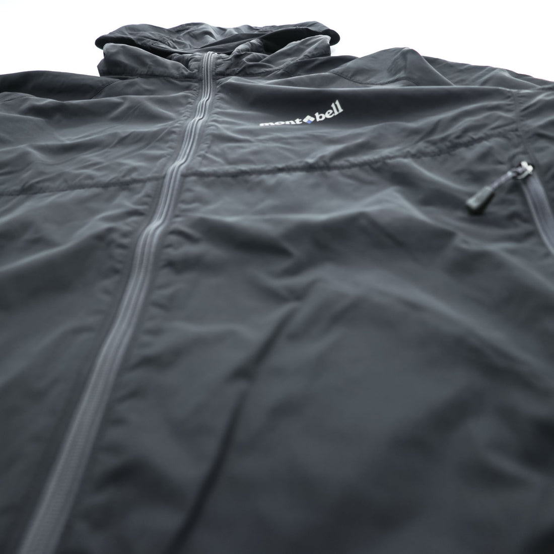 Mont-bell Mountain Parka Shell Rain Jacket, Size M, Black, Drawstring, Item Number 1103242