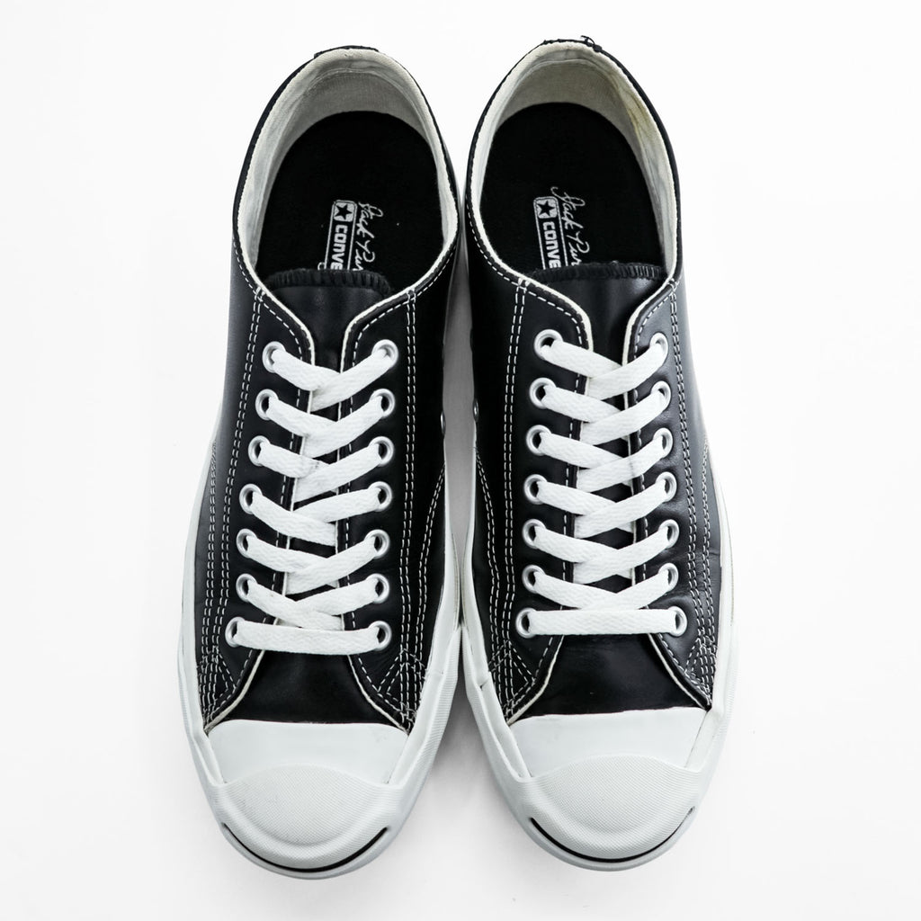 CONVERSE JACK PURCELL Black Leather Sneakers Size 27cm US8.5 size