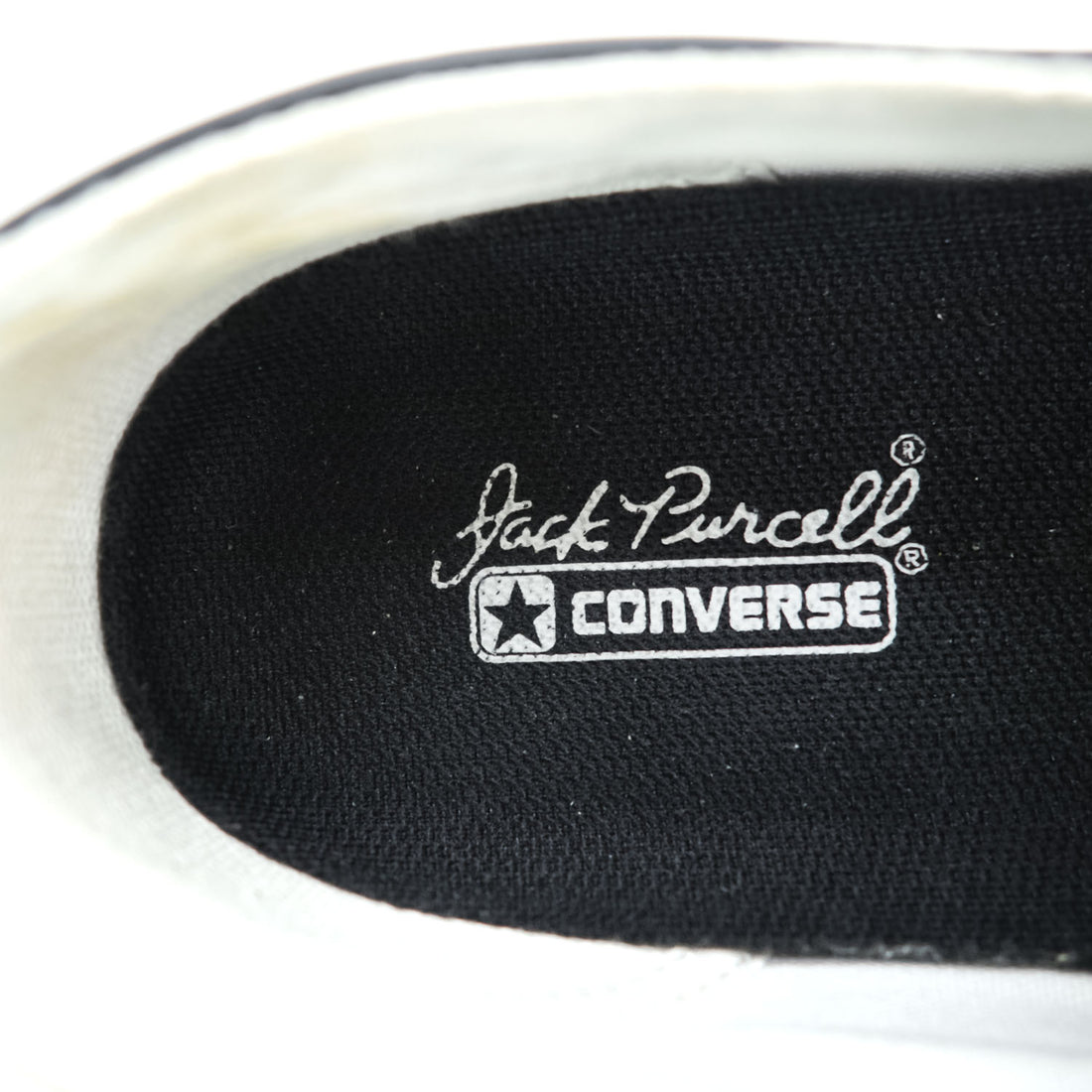 CONVERSE JACK PURCELL Black Leather Sneakers Size 27cm US8.5 size