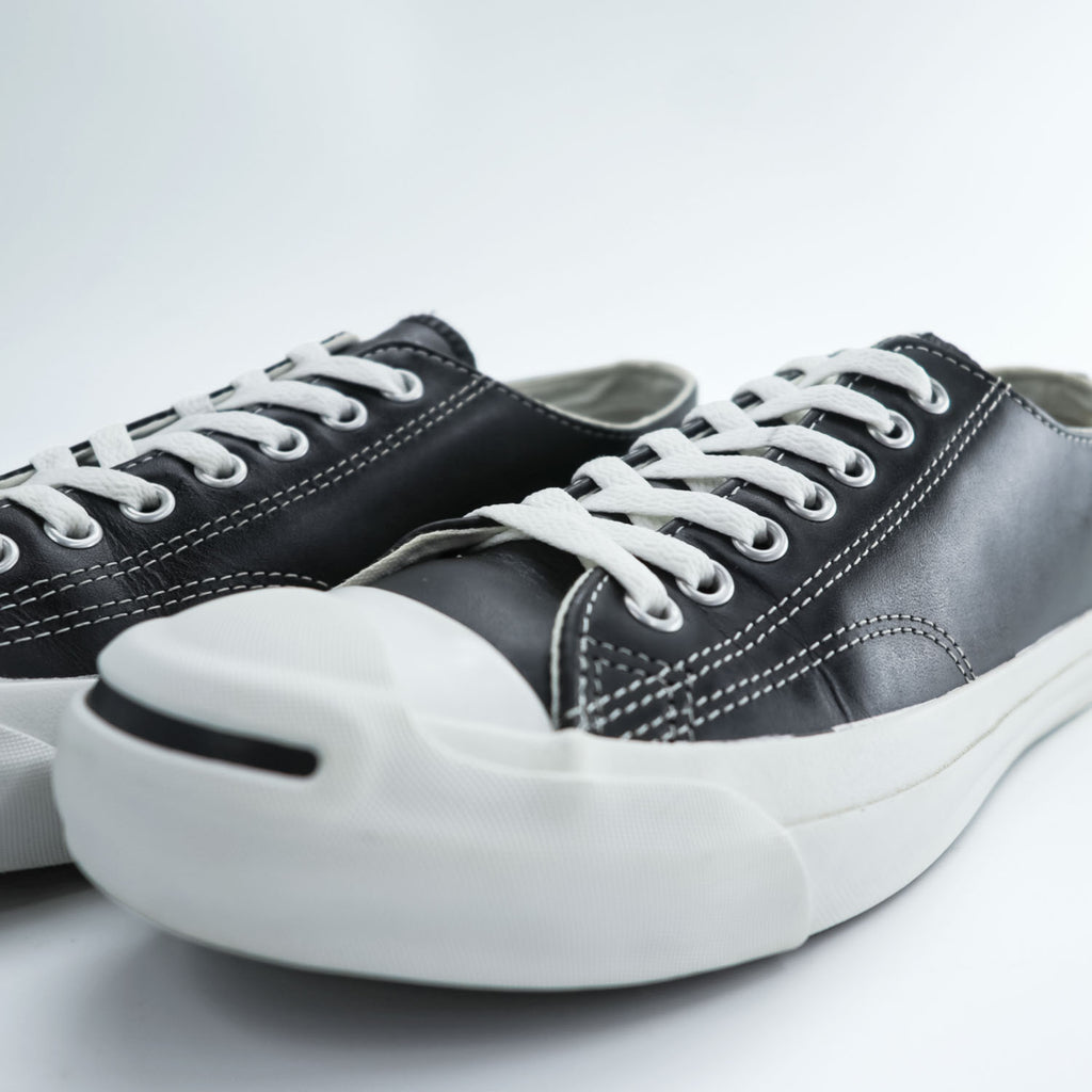 CONVERSE JACK PURCELL Black Leather Sneakers Size 27cm US8.5 size