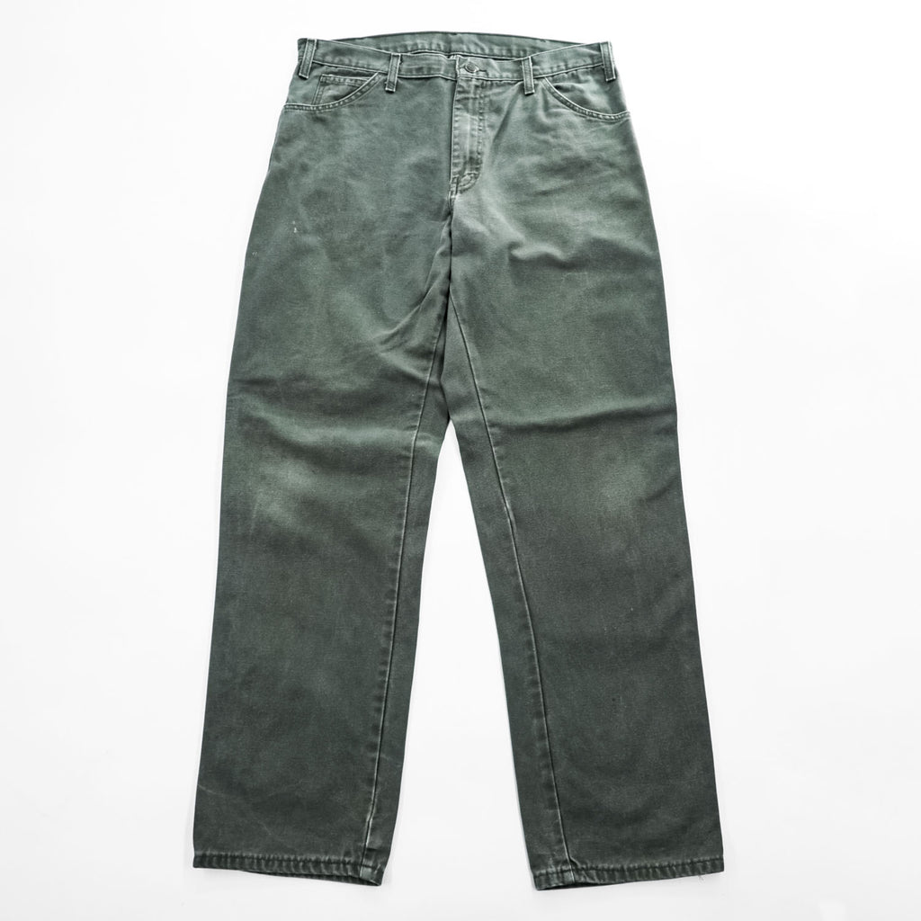 Dickies ダック地 ペインター ワークパンツ 36 x 34 カーキ グレー キャンバス RELAXED FIT 1939RMS