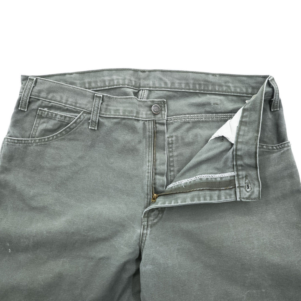 Dickies ダック地 ペインター ワークパンツ 36 x 34 カーキ グレー キャンバス RELAXED FIT 1939RMS