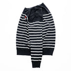 Polo Ralph Lauren Pima Cotton Striped Crewneck Knit Sweater Men's XL Black White