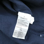 NAUTICA リネン100% 長袖シャツ XL ネイビー 麻 ワンポイントロゴ