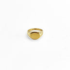 Oval Signet Ring オーバル シグネットリング 印台リング 指輪 21号 ゴールド