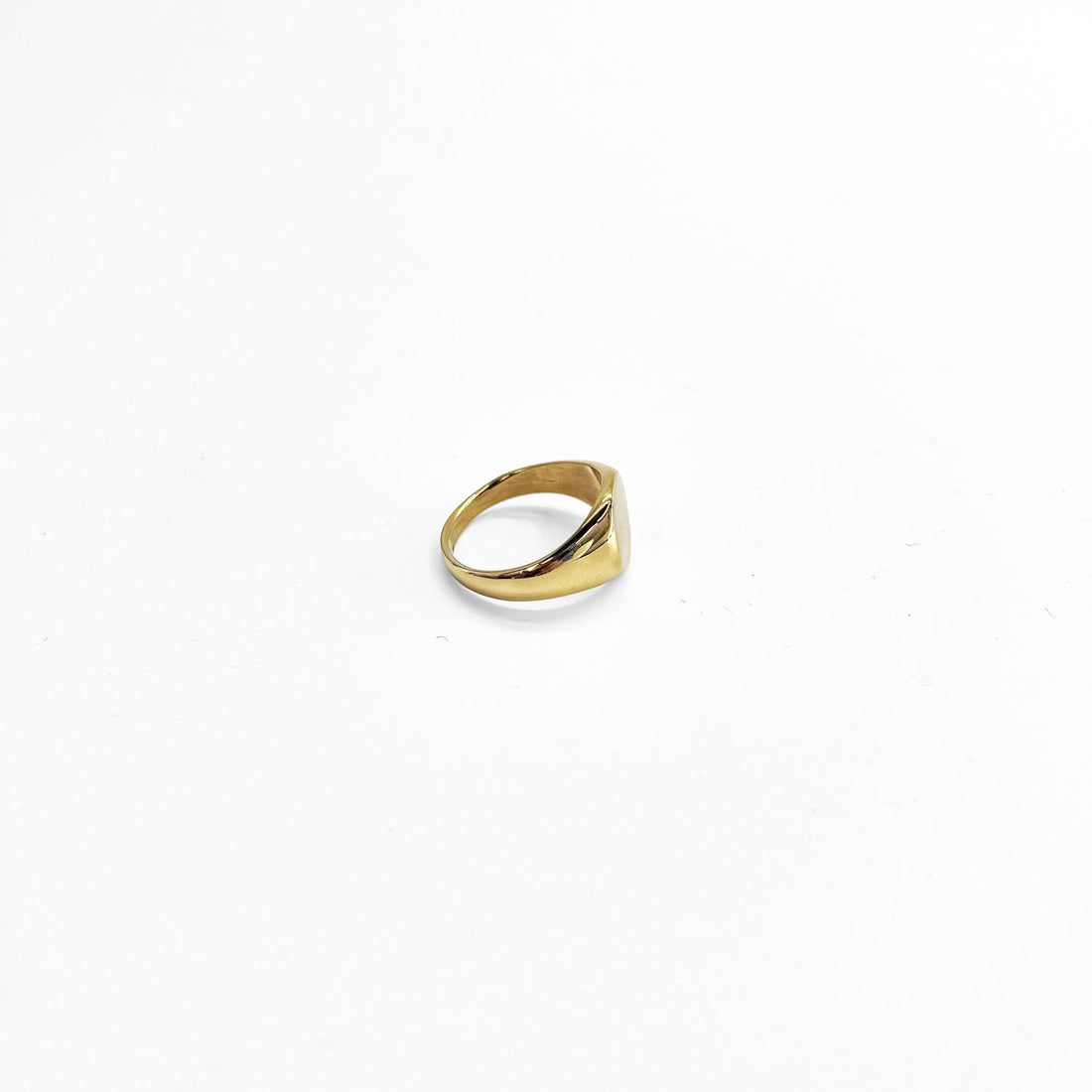 Oval Signet Ring オーバル シグネットリング 印台リング 指輪 21号 ゴールド