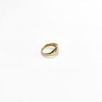 Oval Signet Ring オーバル シグネットリング 印台リング 指輪 21号 ゴールド