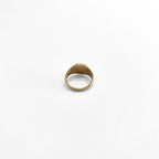 Oval Signet Ring オーバル シグネットリング 印台リング 指輪 21号 ゴールド
