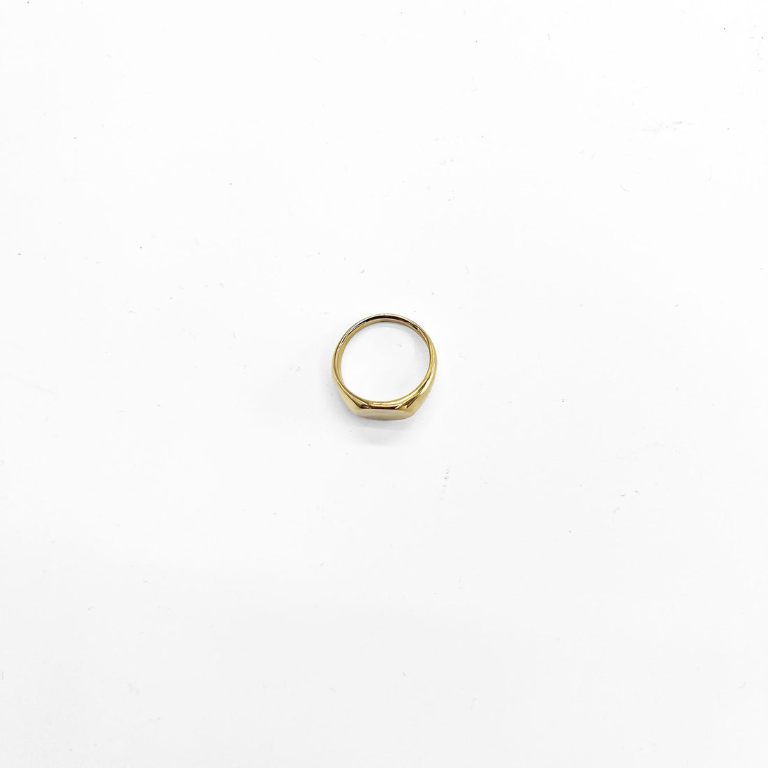 Oval Signet Ring オーバル シグネットリング 印台リング 指輪 21号 ゴールド