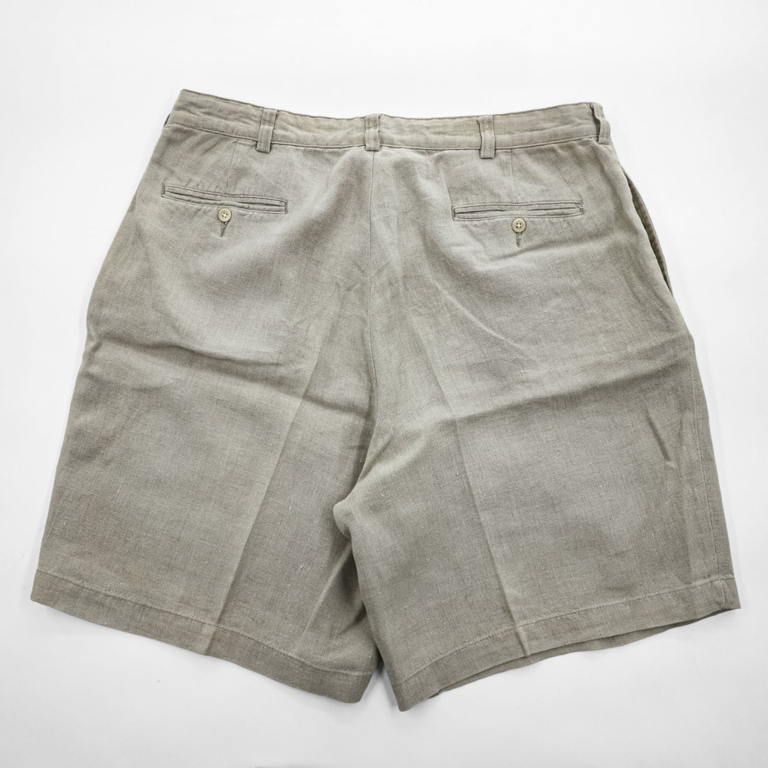 Polo Ralph Lauren 90年代 プリーツショーツ ショートパンツ L ベージュ 麻 2タック