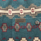 PENDLETON 100% Cotton Southwestern Print Button-Down Long Sleeve Shirt Size L Green