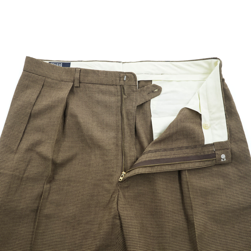 Polo by Ralph Lauren Made in USA Houndstooth Pleated Trousers