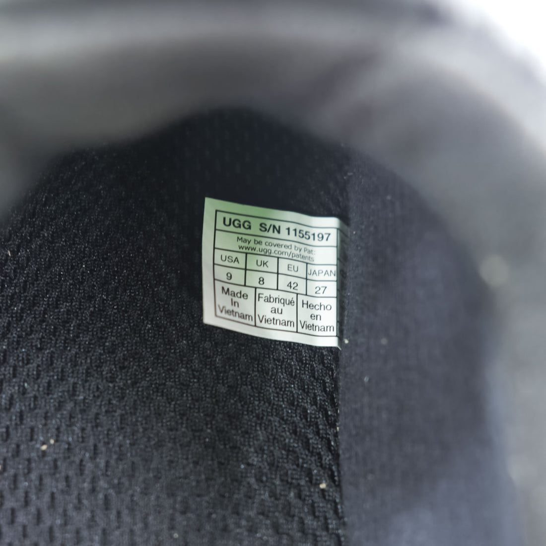 UGG タスマン IOE Tasman IOE スリッポン スニーカー 27cm ブラック 1155197