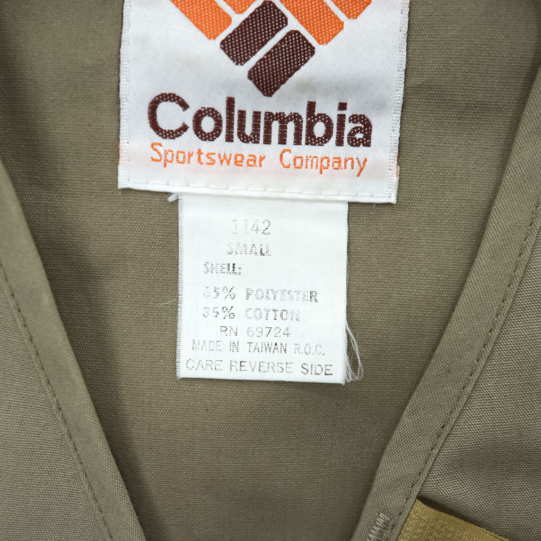 Columbia 80年代 ヴィンテージ フィッシングベスト S マルチユーティリティーポケット 65/35クロス 1142