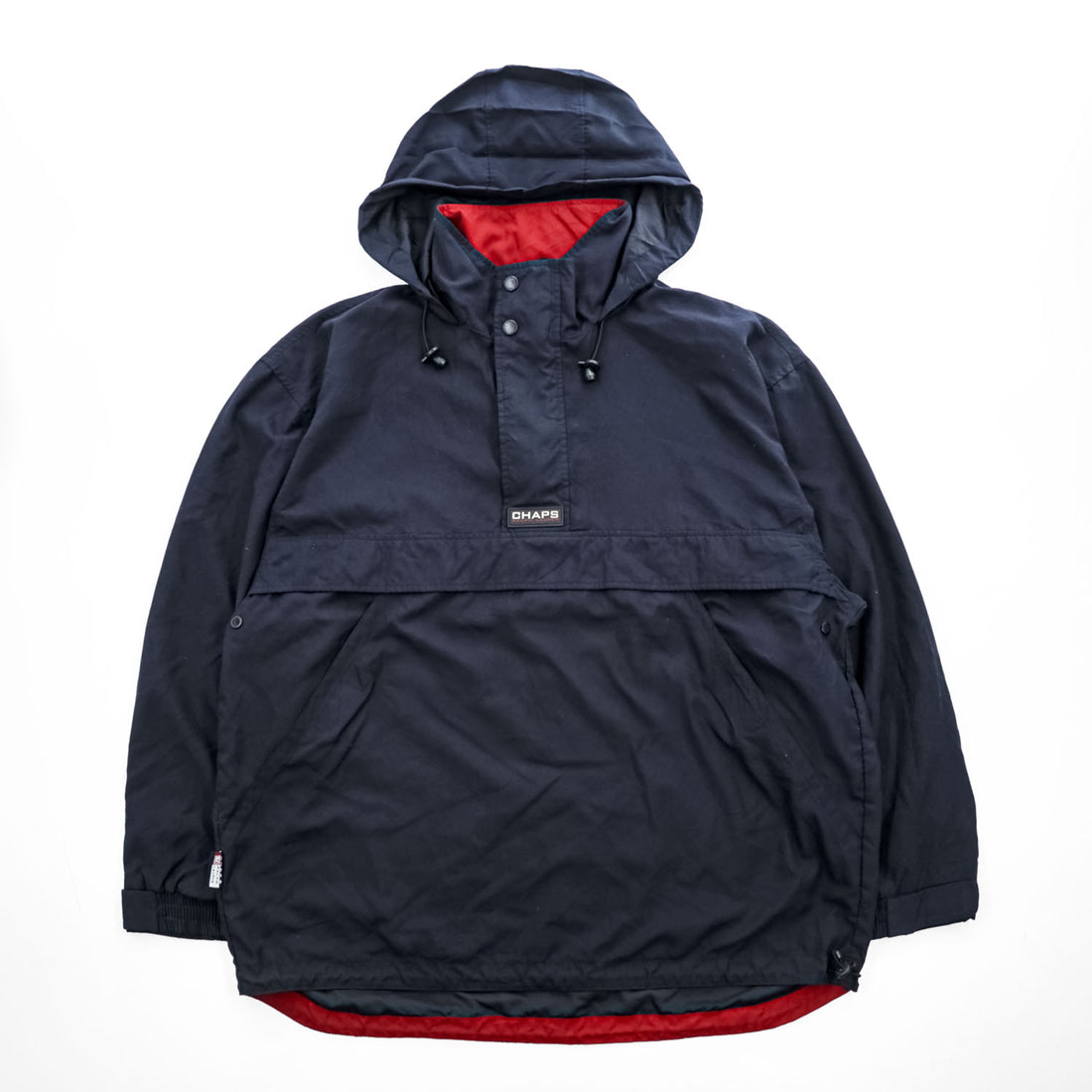 CHAPS Ralph Lauren 90年代 フード収納式 アノラックパーカー L ネイビー ドローコード ロシア製