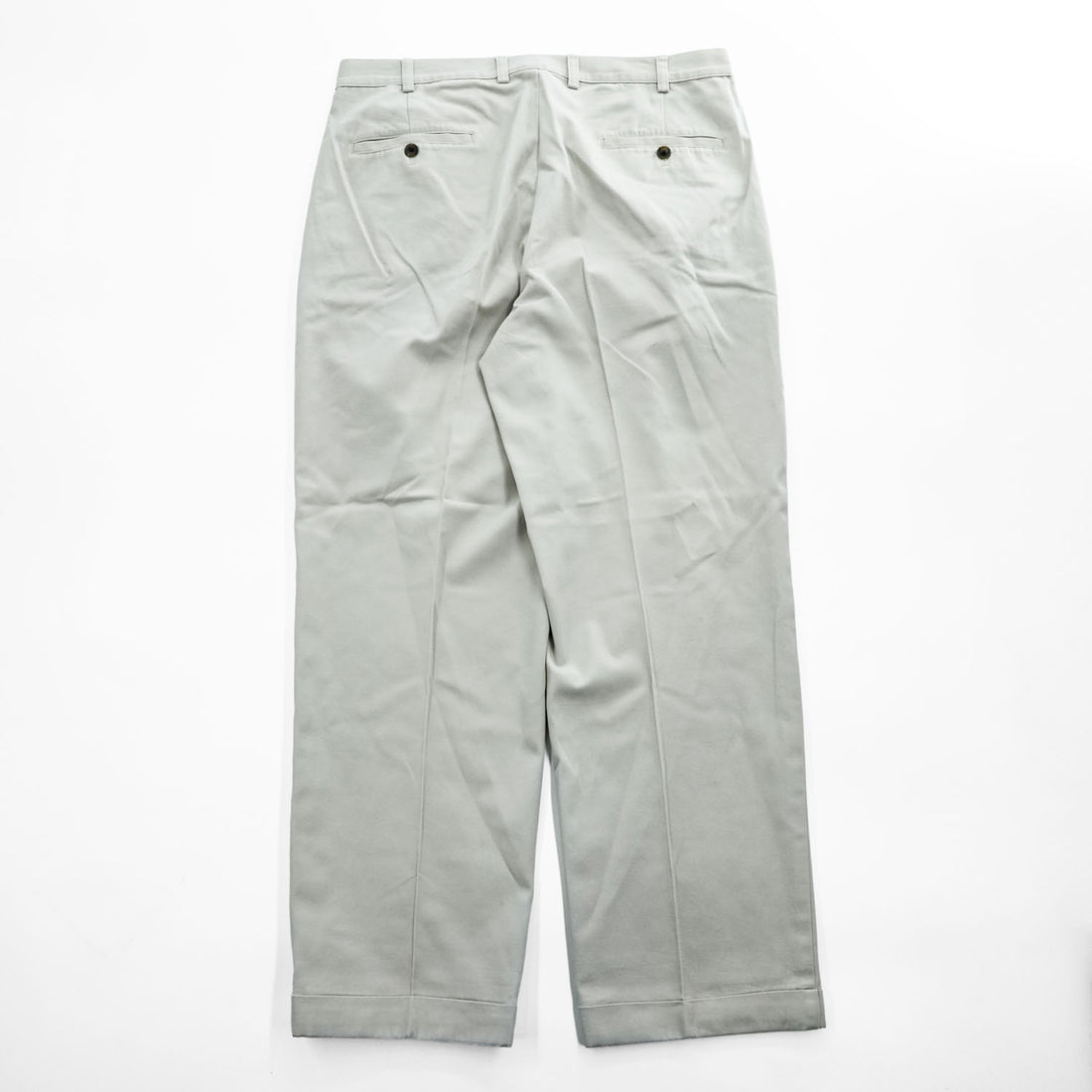 Brooks Brothers チノパンツ コットン 2タック スラックス L ベージュ ワイド プリーツ ダブルカフス
