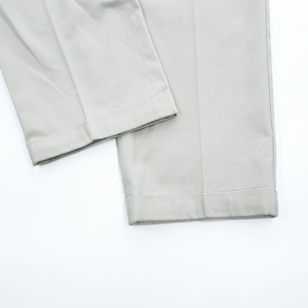 Brooks Brothers チノパンツ コットン 2タック スラックス L ベージュ ワイド プリーツ ダブルカフス