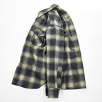 PENDLETON 白タグ 70年代 ヴィンテージ 長袖 オンブレチェック ウエスタンシャツ XL スナップボタン 100%バージンウール