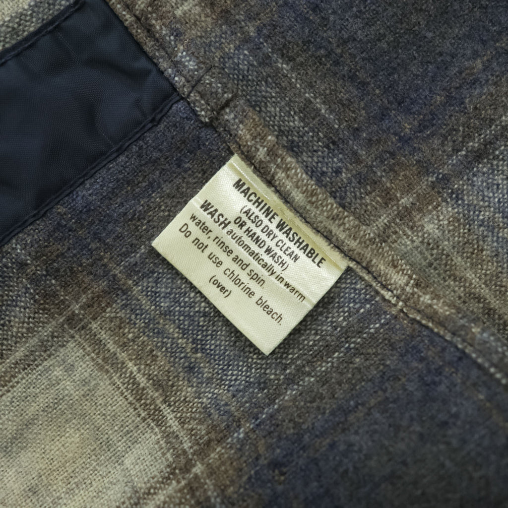 PENDLETON 白タグ 70年代 ヴィンテージ 長袖 オンブレチェック ウエスタンシャツ XL スナップボタン 100%バージンウール