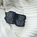 Polo Ralph Lauren 90年代 Vネック コットン ケーブルニットベスト XL ホワイト ポニー 刺繍