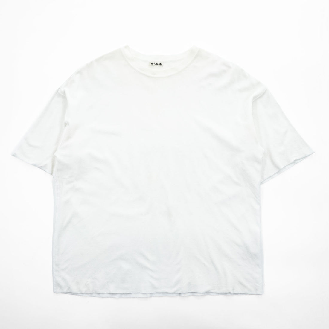 AURALEE 日本製 Tシャツ HARD TWIST AMUNZEN DOUBLE CLOTH TEE L ホワイト A20ST01KN