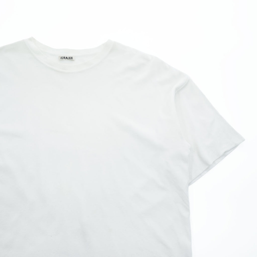 AURALEE 日本製 Tシャツ HARD TWIST AMUNZEN DOUBLE CLOTH TEE L ホワイト A20ST01KN