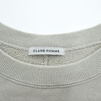 CLANE HOMME 日本製 スウェット トレーナー S ベージュ ワイド 短丈 サイドポケット 28105-0681