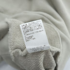 CLANE HOMME 日本製 スウェット トレーナー S ベージュ ワイド 短丈 サイドポケット 28105-0681