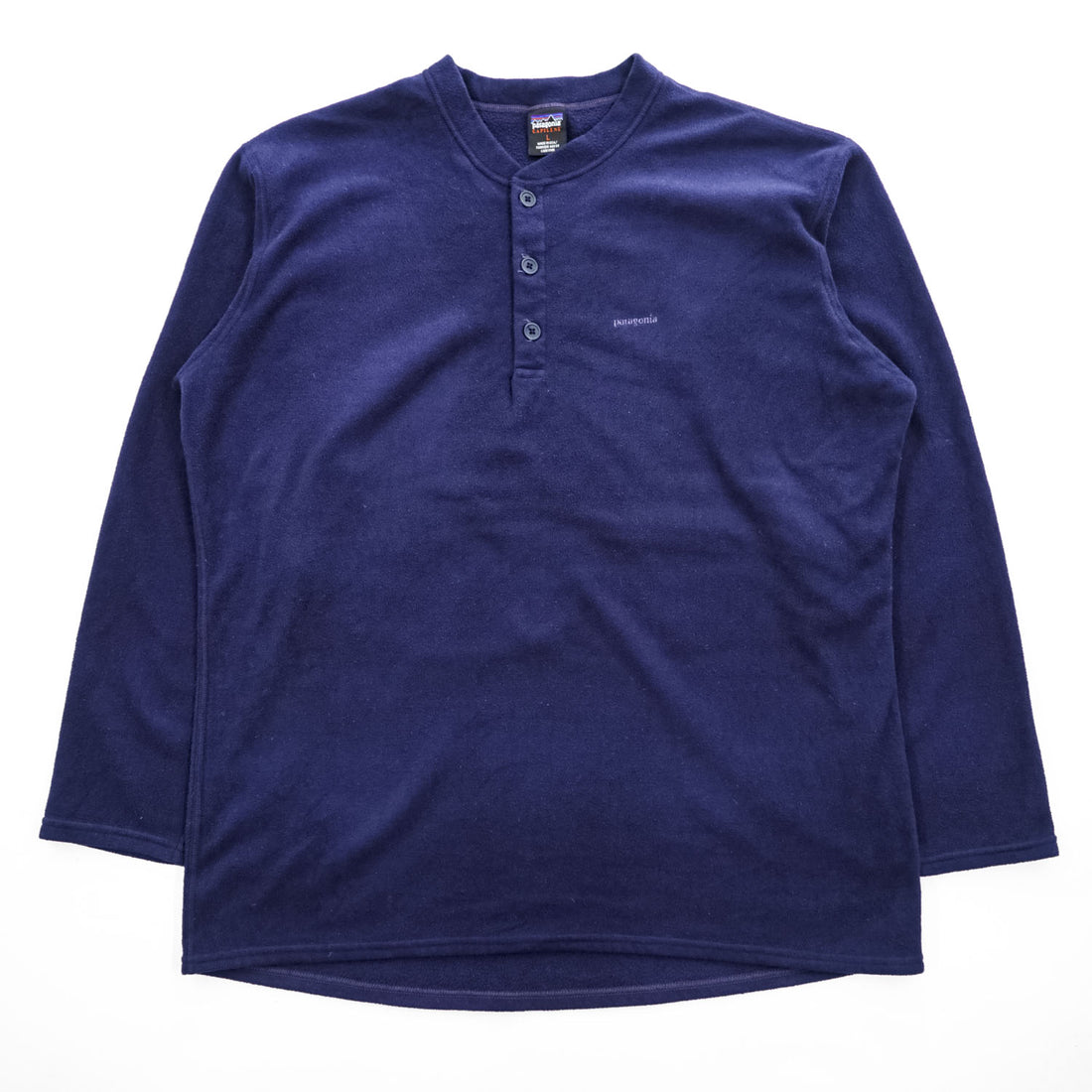 Patagonia USA製 90年代 キャプリーン CAPILENE ヘンリーネック フリーストップ プルオーバー L ネイビー 99年製 ハーフボタン