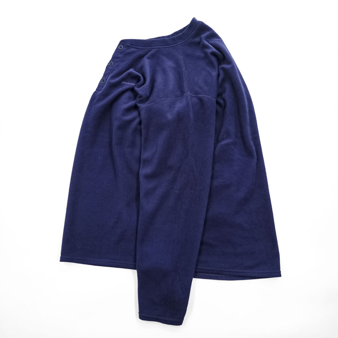 Patagonia USA製 90年代 キャプリーン CAPILENE ヘンリーネック フリーストップ プルオーバー L ネイビー 99年製 ハーフボタン