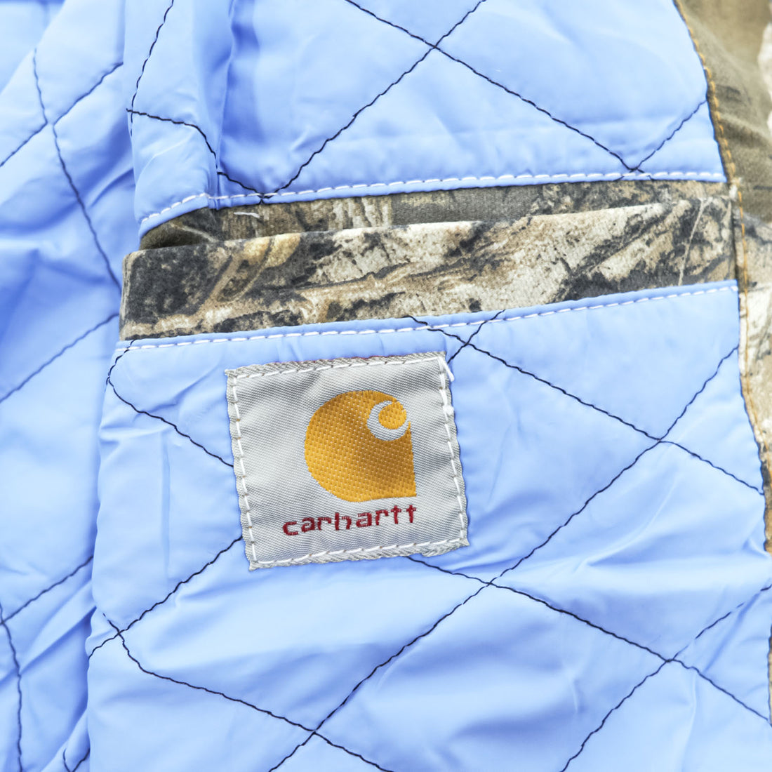 carhartt リメイク 再構築 リアルツリーカモ アクティブジャケット パーカー ブルゾン L カーキ ダック地 コットン キャンバス