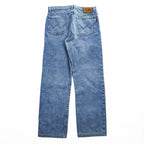 Wrangler 日本製 90年代 ヴィンテージ デニムパンツ ジーンズ L インディゴ ブルー ジッパーフライ レザーパッチ M1906-27