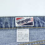 Wrangler 日本製 90年代 ヴィンテージ デニムパンツ ジーンズ L インディゴ ブルー ジッパーフライ レザーパッチ M1906-27