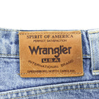 Wrangler 日本製 90年代 ヴィンテージ デニムパンツ ジーンズ L インディゴ ブルー ジッパーフライ レザーパッチ M1906-27